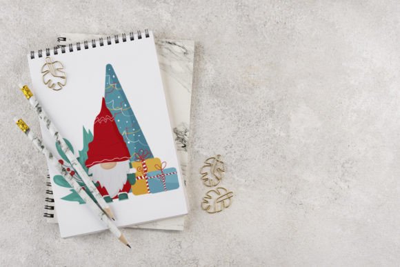 A Cute Christmas Gnome with Twigs
