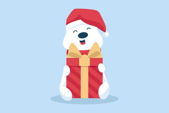 Bear with Christmas Gift Illustration Review