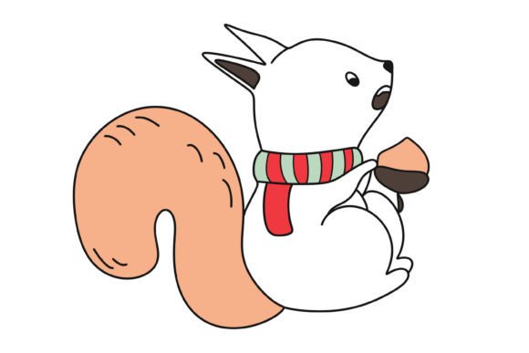 Christmas Animal Sublimation Squirrel for Illustrations