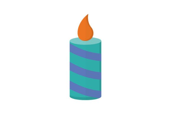 Christmas Candle Illustration for Website and Editorial Use