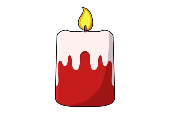 Christmas Candle Vector Illustration for Seasonal Campaigns
