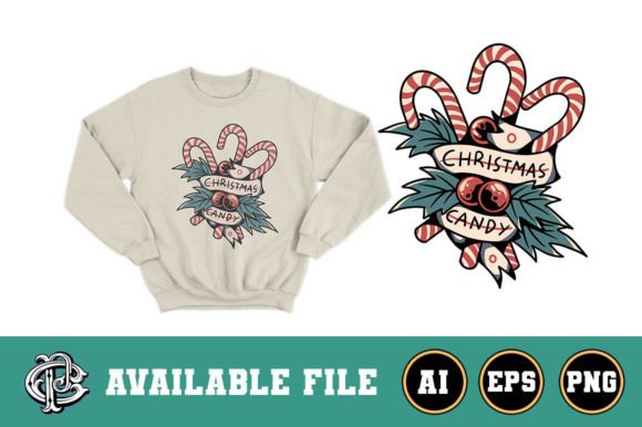 Christmas Candy T-shirt Design & Illustrations