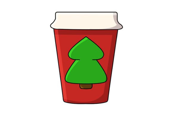 Christmas Coffee Cup Vector Illustration Review