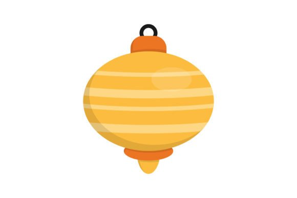 Christmas Decoration Lamp Illustration for Creative Projects
