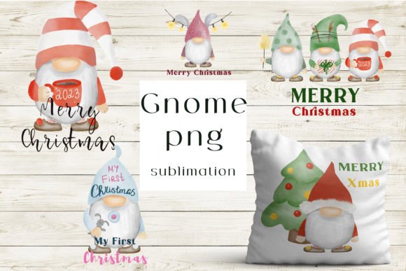 Christmas Gnome Sublimation Png for Seasonal Illustrations