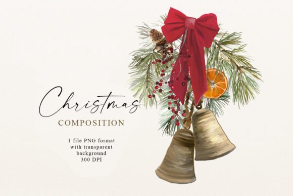 Christmas Holiday Decoration PNG for Sellable Illustrations