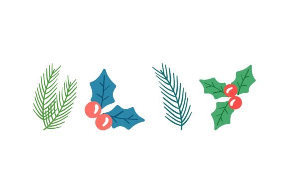 Christmas Modern Art Illustrations for Local Business Branding