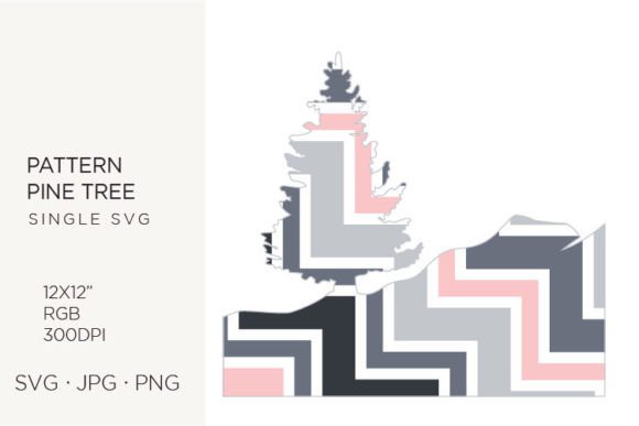 Christmas Pattern Pine Tree, Svg for Illustrations
