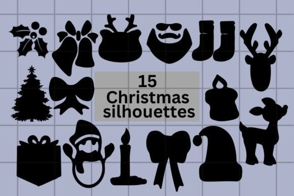 Christmas Silhouettes SVG Vector for Illustrations