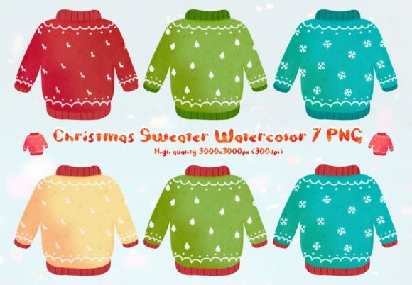Christmas Sweater Clipart for Branding and Marketing