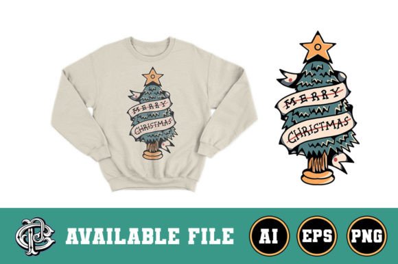 Christmas Tree T-shirt Design: Festive Illustrations for Crafters