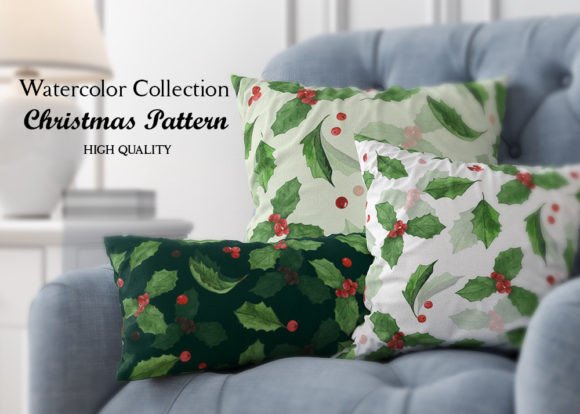 Christmas Watercolor Pattern Review for Branding and Illustrations