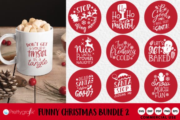 Funny Christmas SVG Cutting Files Vol. 2: Illustrations for Modern Blogs