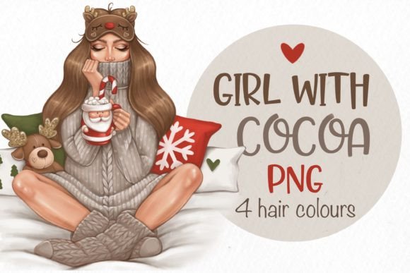 Girl with Christmas Cocoa Illustration Review