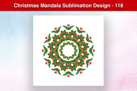 Merry Christmas Mandala Sublimation -118 Illustrations