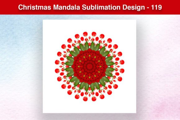 Merry Christmas Mandala Sublimation -119 Illustrations