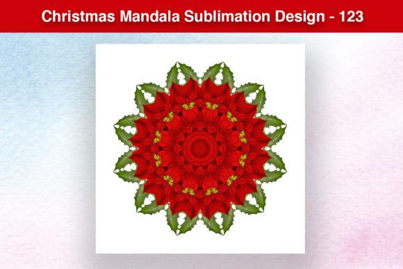Merry Christmas Mandala Sublimation -123 Illustrations