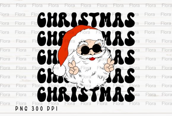 Retro Santa Claus Christmas Sublimation for Illustrations