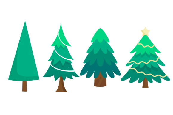 Tree Christmas Design Illustrations for Branding and Marketing